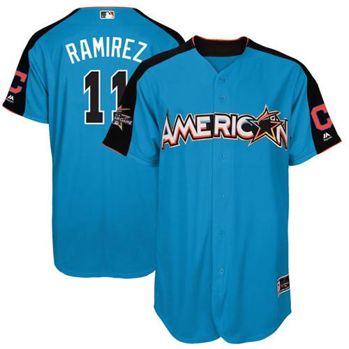 Indians #11 Jose Ramirez Blue All-Star American League Stitched MLB Jersey